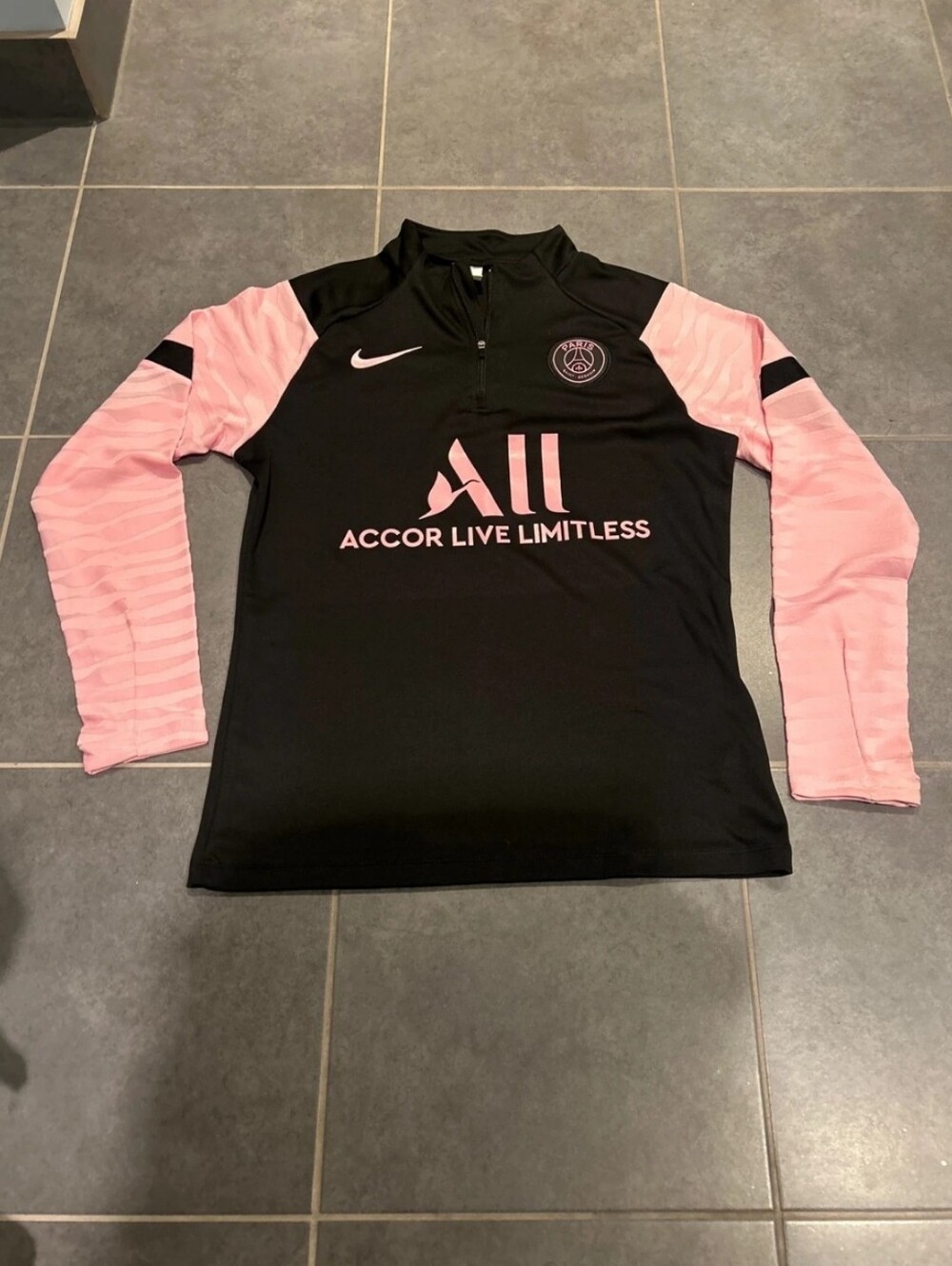 Nike Black and Pink PSG Training Top